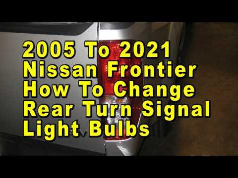 2005 To 2021 Nissan Frontier How To Change Rear Turn Signal Light Bulbs With Part Number