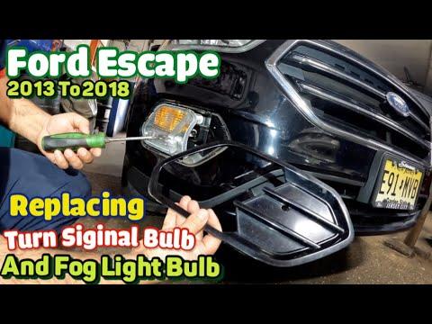 Ford Escape 2013 to 2018  turn signal and fog light bulb replacement