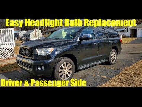 Toyota Sequoia & Tundra Headlight Bulb Replacement - EASY - DIY - QUICK