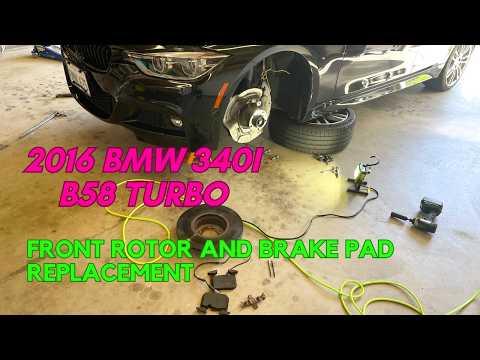 2016 BMW 340i front brake rotor and pad replacement