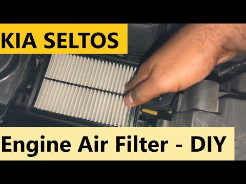 Kia Seltos Engine air filter change Easy DIY | Hyundai Kona