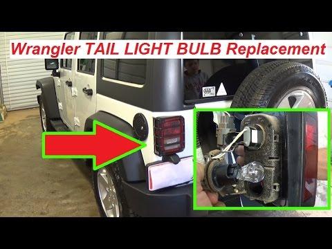 Jeep Wrangler JK Tail Light Bulb Replacement  Brake Light Bulb  Turn Signal Light Bulb