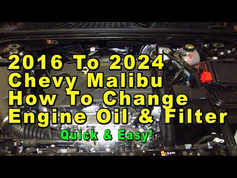 2016 To 2024 Chevrolet Malibu How To Change Engine Oil & Filter With Part Numbers - Quick & Easy