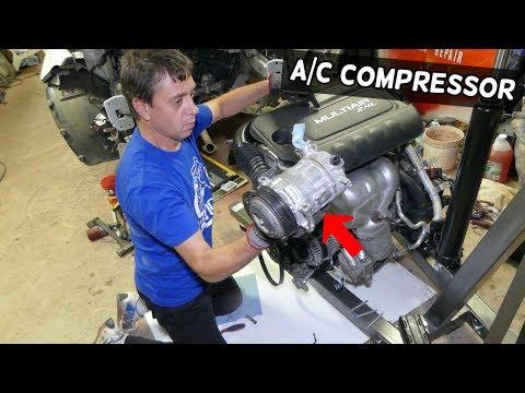 AC COMPRESSOR REPLACEMENT REMOVAL JEEP CHEROKEE COMPASS RENEGADE 2.4  AIR CONDITIONER COMPRESSOR