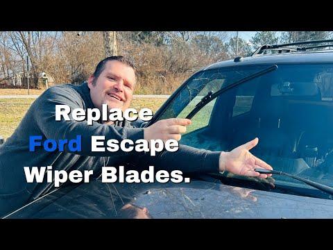How to Replace Front Windshield Wiper Blades on a 2008 Ford Escape (J-Hook)