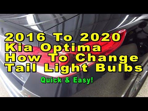 How to Replace Taillight Bulbs on a 2016 Kia Optima (Brake/Turn/Reverse)