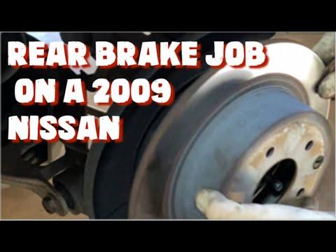 How to Rear Brake Job on 2009 Nissan Altima - Machine Rotors &amp; Replace Pads