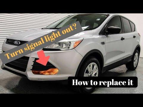 2013 ford escape front turn signal bulb replacement. Driver and passenger.