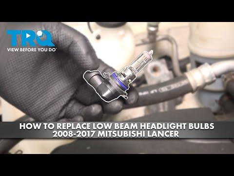 How to Replace Low Beam Headlight Bulbs 2008-2017 Mitsubishi Lancer