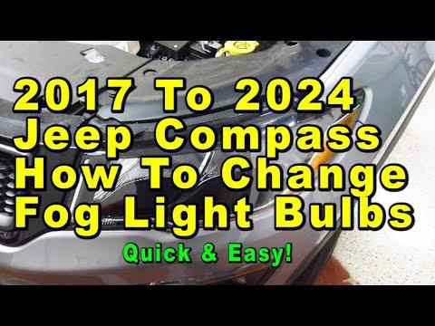 2017 - 2024 Jeep Compass How To Change Front Turn Signal & DRL Light Bulbs + Part Numbers Quick Easy
