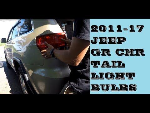 How to Replace tail lights and bulbs Jeep Grand Cherokee 2011-2017