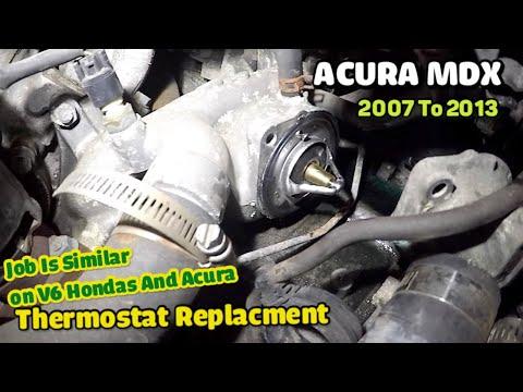 How to Replace the Thermostat on a 2018 Acura MDX (Coolant Drain, Refill & Bleed)