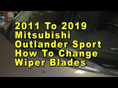 2011 To 2019 Mitsubishi Outlander Sport How To Change Windshield Wiper Blades + Sizes & Part Numbers