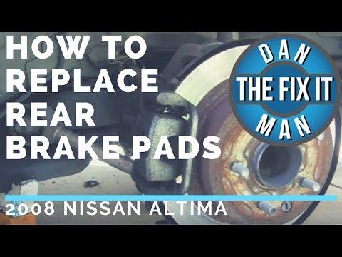 2008 Nissan Altima Rear Brake Pad Replacement - DIY