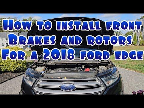 How to install front brakes and rotors on a 2018 Ford edge