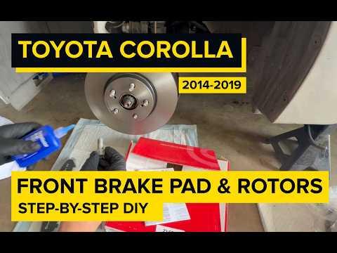 How to Replace Front Brake Pads and Rotors on a 2014–2019 Toyota Corolla (Step-by-Step)
