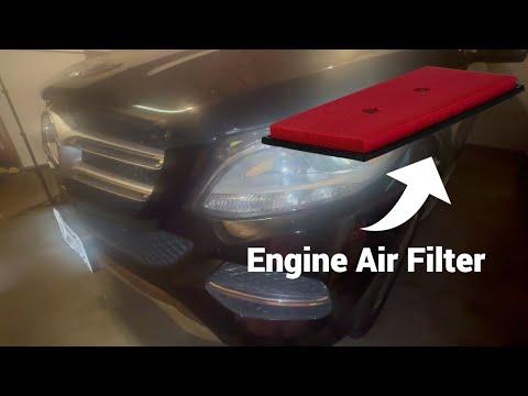 2016-18 Mercedes Benz GLE 350 Engine Air Filter Replacement