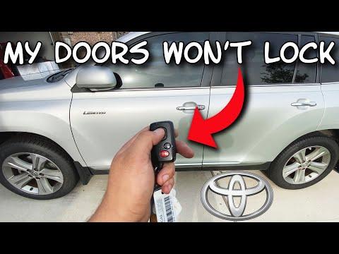 TOYOTA HIGHLANDER DOORS NOT LOCKING OR UNLOCKING DIAGNOSIS &amp; FIX