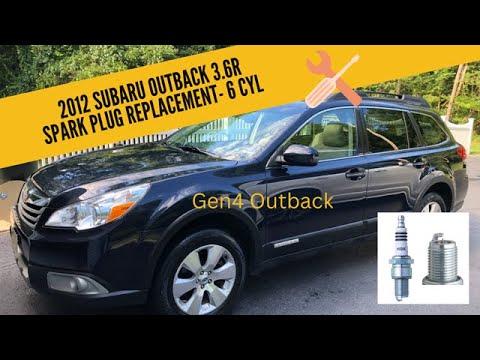 2012 Subaru Outback 3.6R Spark Plug Replacement (How To) H6 engine- (1080P)  - Same on Subaru Legacy