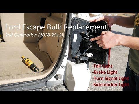 Ford Escape Tail Light Bulb Replacement (also Brake &amp; Turn Signal) - Quick &amp; Easy in 4K