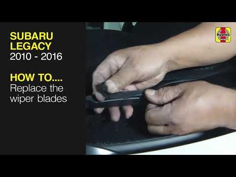 How to Replace the wiper blades on the Subaru Legacy 2010 to 2016