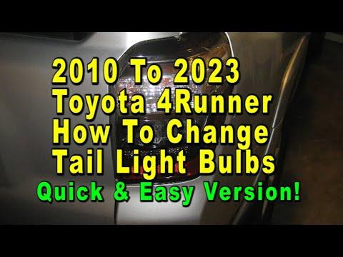 How to Replace Both Taillight (Tail/Brake) Bulbs on a 2016 Toyota 4Runner