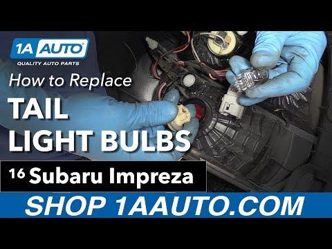 How to Replace Both Taillight Bulbs on a 2016 Subaru Impreza (Left & Right)
