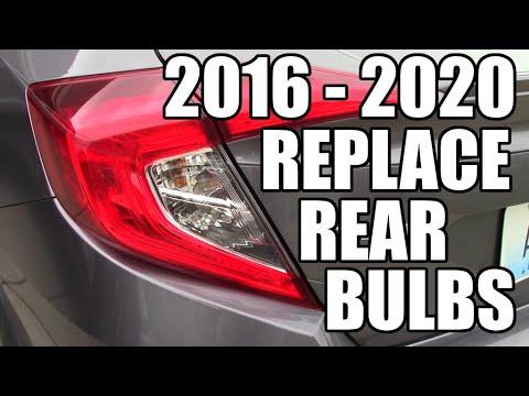 How to Replace Both Taillight Bulbs on a 2016 Honda Civic (Left & Right)