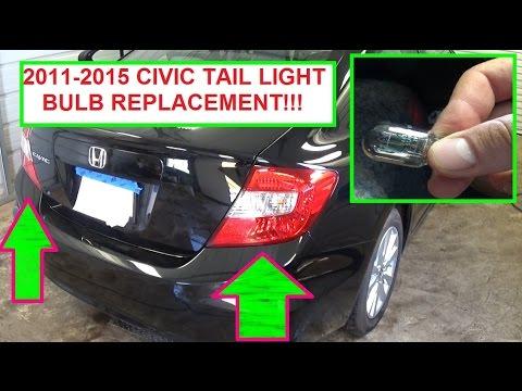 How to Replace Both Taillight Bulbs on a 2015 Honda Civic (Left & Right)