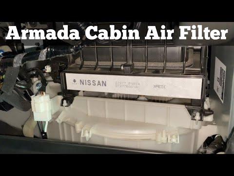 2017 - 2020 Nissan Armada Cabin Air Filter - How To Change Replace Remove Location A/C AC Air Filter