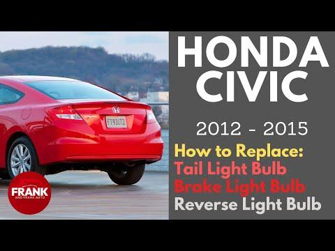 How to Replace Honda Civic Tail Light | Brake Light | Rear Turn Signal Light Bulb | 2012 to 2015
