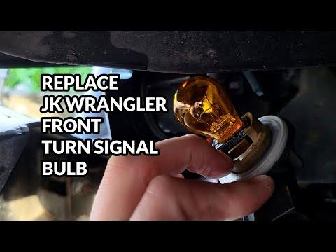 How to Replace Front Turn Signal/Blinker/Indicator Bulb on Jeep Wrangler JK 2016 | VERY EASY