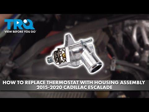 How to Replace Thermostat with Housing Assembly 2015 2020 Cadillac Escalade