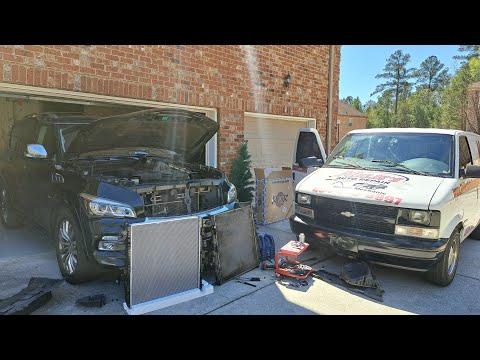 HOW TO REPLACE RADIATOR & THERMOSTAT | 2015 INFINITI QX80 5.6 | Howto/Diy