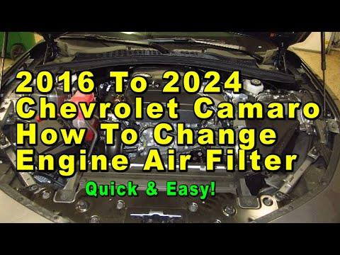 2016 To 2024 Chevrolet Camaro How To Change Engine Air Filter With Part Numbers - Quick & Easy
