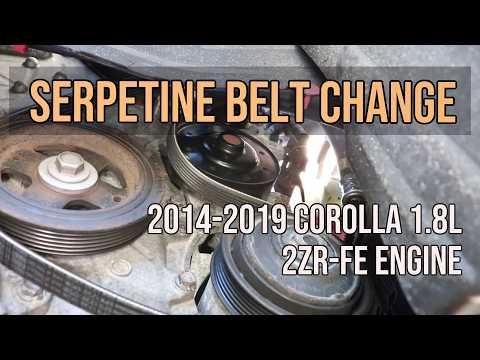 How to Replace the Serpentine Belt on a 2010-2019 Toyota Corolla (Engine: Inline 4 1.8L)