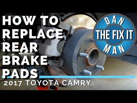 2017 Toyota Camry How to Replace Rear Brake Pads - DIY