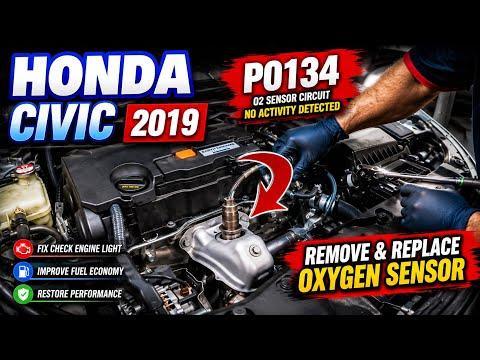 2016 2021 Honda civic P0134 How to remove and replace oxygen sensor EASY DIY