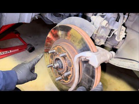 How to replace front and rear brake pads and rotors on a 2013-2018 Toyota Avalon (detailed)
