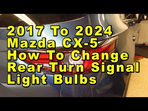 Mazda CX-5 How To Change Rear Turn Signal Tail Light Bulbs 2017 To 2024 2nd Gen With Part Number