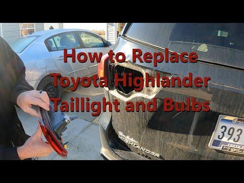 2017 Toyota Highlander Rear Taillight Replacement and Bulb Replacement