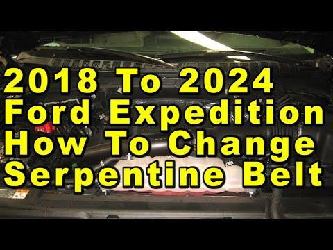 2018 To 2024 Ford Expedition How To Change Serpentine Accessory Belt With Part Numbers
