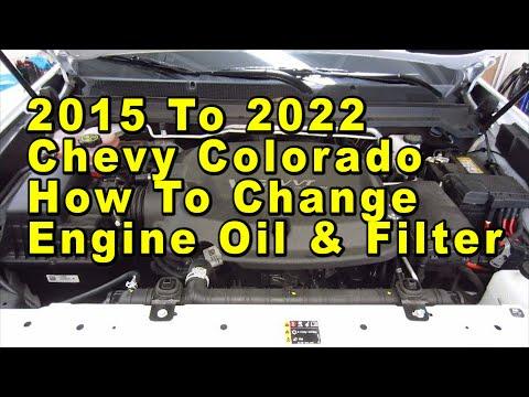 2015 To 2022 Chevrolet Colorado How To Change Engine Oil &amp; Filter With Part Numbers