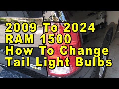 2009 To 2024 RAM 1500 How To Change Tail Light Bulbs With Part Numbers