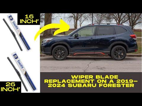 How to replace your Wiper blades on a 2019-2024 Subaru Forester Sport