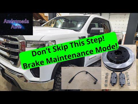 How to Get Into Maintenance Mode, Replace Rear Pads &amp; Rotors GMC Sierra, Chevy Silverado 2019 - 2025
