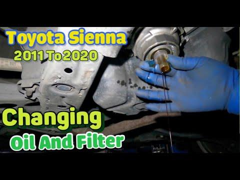 2011 to 2020 Toyota Sienna oil filter and oil change complete guide
