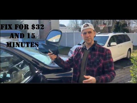 How to QUICKLY replace mirror on 2013 - 2019 Toyota Highlander for 32 dollars !!!