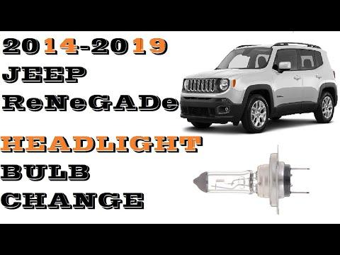 How to change replace Headlight bulbs in 2014-2019 Jeep Renegade