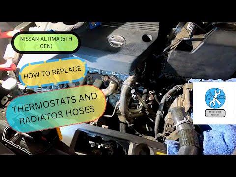 Thermostats and Radiator Hoses Replacement Nissan Altima 5th Gen